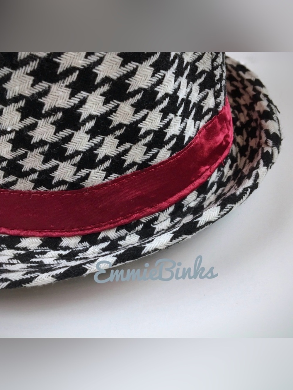 New University of Alabama Coach Bear Bryant Style Houndstooth Fedora Hat Unisex - Picture 4 of 11